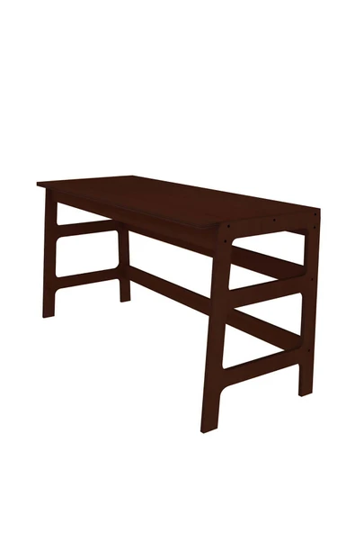 Woodesk  Bohem, Ahşap, Çalışma Masası Ve Köşe Kitaplık Takımı, Ceviz Renk - 5