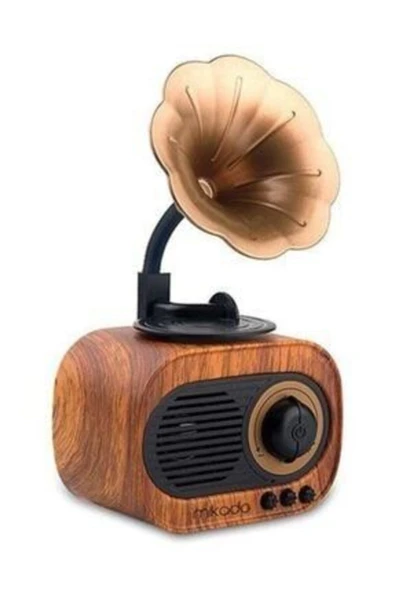 cepcim Nostalji Ahşap Klasik Gramafon Bluetooth Müzik Kutusu - 4