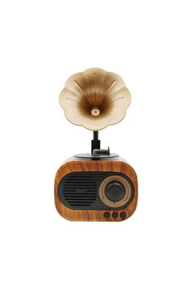 CNK B5 Nostaljik Mini Gramafon Usb Aux Bluetooth Yüksek Ses Kalitesi B5teknonowww - 2