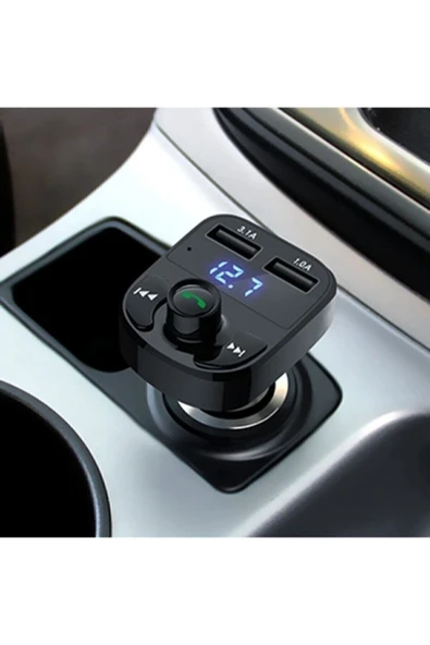 İNMUS Car X8 Araç Fm Transmitter 5.0 Bluetooth Araç Kiti Usb Mp3 Sd Kart Çakmaklık Girişli 2022 Model