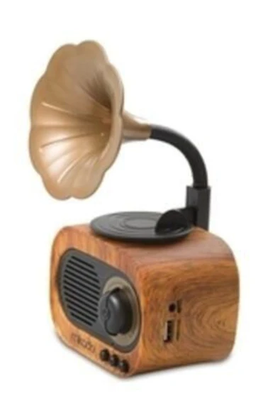 cepcim Nostalji Ahşap Klasik Gramafon Bluetooth Müzik Kutusu