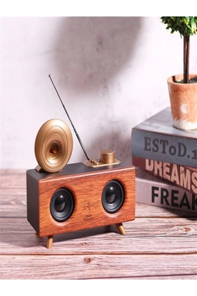 Aksoytekno Retro Gramafon Bluetooth Hoparlör