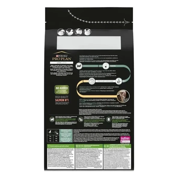 Pro Plan Liveclear Somonlu Yetişkin Kısırlaştırılmış Kedi Maması 1.4 Kg - 3