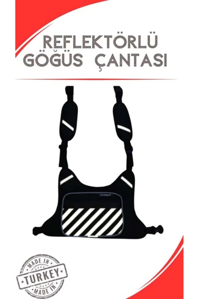 reflektörlü göğüs çantası