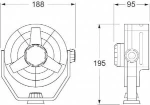 Hella Marine vantilatör. Model Turbo. - 2