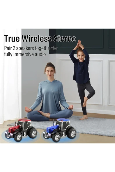AbaTech Traktör Araba Bluetooth Hoparlör USB/FM Radyo Speaker Nostaljik Radyo - 7