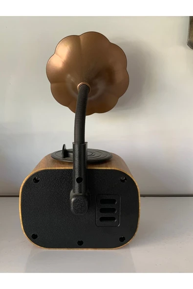 APOLLON Müzik Apollo B6 Dekoratif Masaüstü Kablosuz Hoparlör. Mini Gramofon - 5