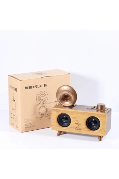 Paleon Apollo B6 Gramafon Radyo Retro Kablosuz Hoparlör