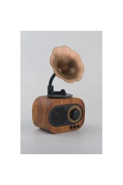 NKŞTİCARET Bluetooth Hoparlör Vk-b5 Gramafon Nostalji Radyo