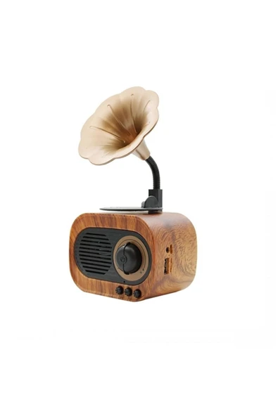 ZOA Nostaljik Gramafon Bluetooth Speaker Ses Bombası