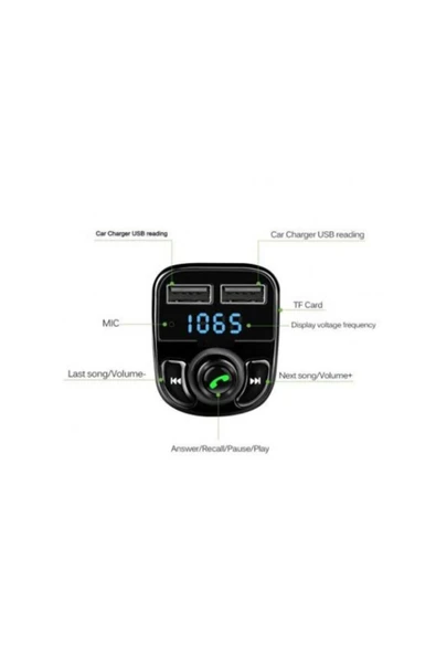 Anadolu Otantik Bluetooth Fm Transmitter Car X8 - 2