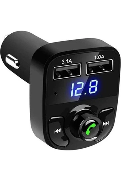 smceticaret Car X8 2.0a Bluetooth Fm Transmitter Telefon Görüşme Destekli
