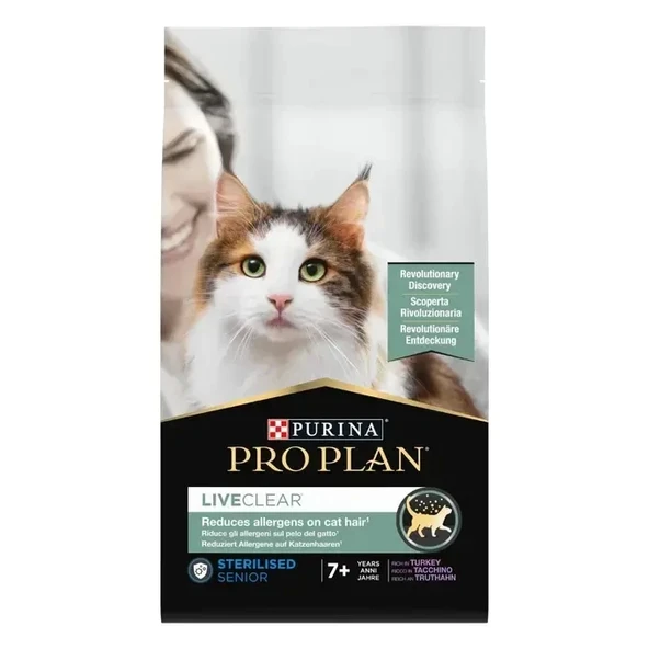 Pro Plan Liveclear Hindili Yaşlı Kısırlaştırılmış Kedi Maması 1.4 Kg - 2
