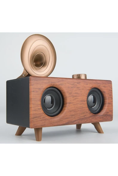 MobilHub Bluetooth Hoparlör VKB6 Gramafon Nostalji Radyo - Resim 4