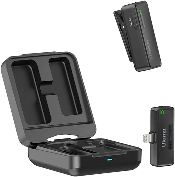 ULANZI UW-MIC Kablosuz Kayıt Yaka Mikrofonu Lightning Teşhir - Resim 5