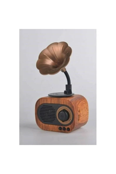 NKŞTİCARET Bluetooth Hoparlör Vk-b5 Gramafon Nostalji Radyo - 2