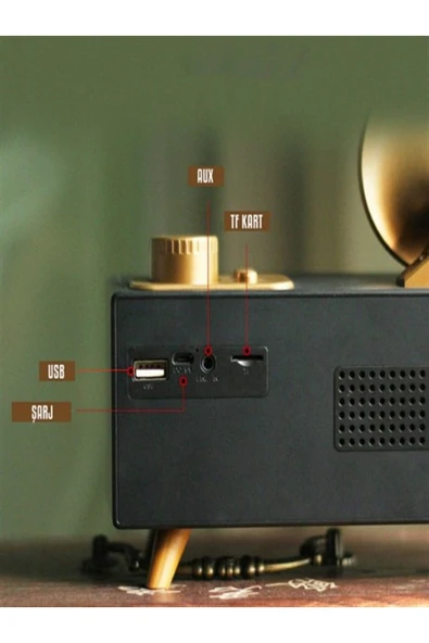 Aksoytekno Retro Gramafon Bluetooth Hoparlör - 4