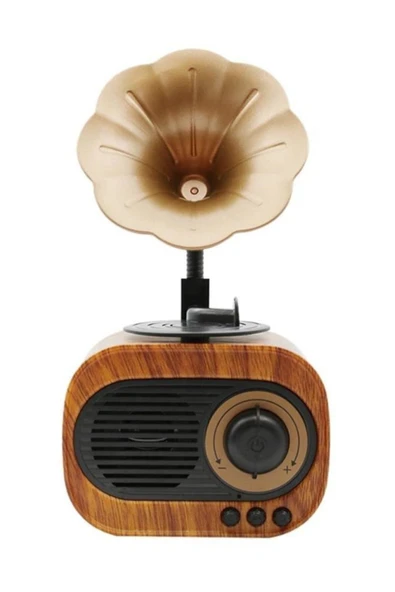 KLASİST B5 Nostaljik Mini Gramafon Radyo Usb Aux Bluetooth Radyo Yüksek Ses Kalitesi