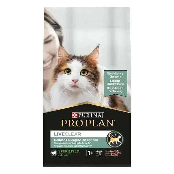 Pro Plan Liveclear Somonlu Yetişkin Kısırlaştırılmış Kedi Maması 1.4 Kg - 2