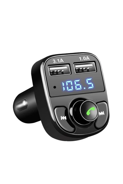 woodhub Car X8 Araç Fm Transmitter,bluetooth,usb,mp3,sd Kart Çakmaklık Girişli Oto Müzik Çalar Kit ürün görseli
