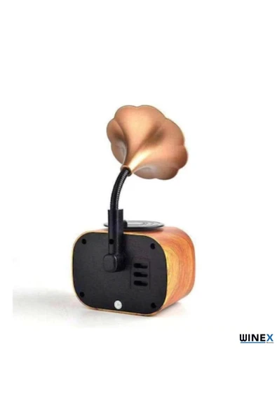Toptan Bulurum Wireless Nostalji Gramafon Speaker Fm Radyo Sd Kart Usba 3.5mm Aux Girişli - 3