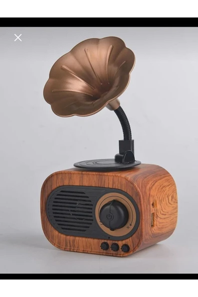 retex Gramafon Mini Nostaljik Bluetooth Lu Hoparlör