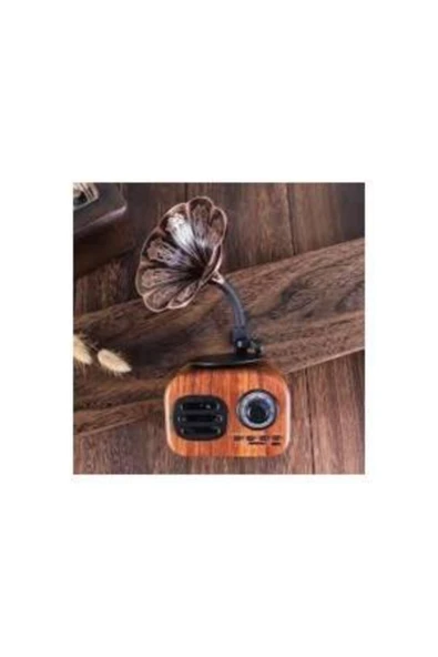 actıvator Ft-05 Retro Mini Ahşap Gramafon Bluetooth Radio Hoparlör - 3