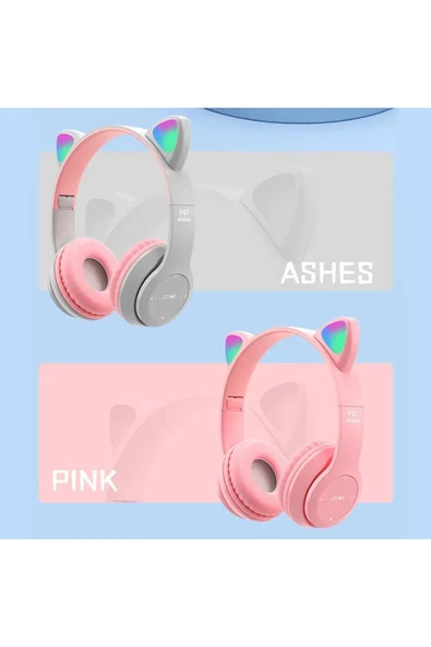 Choice P47M Earphone Bluetooth Wireless Headphones Cat Ear Girl Headset Gamer for Pc TWS Music Earbuds H... - 7