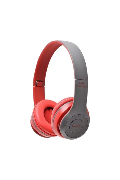 Fomscvka Stereo P47 Kablosuz Kulaklık Bluetooth 5.0 Kulaklık Katlanabilir Bas Kask Desteği SD Kart İçin... - 4