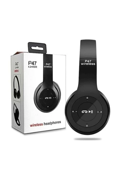 POLYGOLD P47 Wıreless Bluetooth Kablosuz Radyolu Mp3 Çalar Kulaküstü