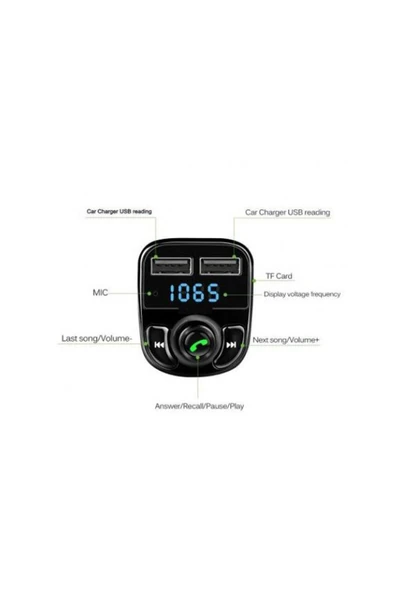 Otom Bluetooth Fm Transmitter Car X8 - 3
