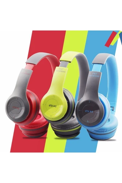 Ms P47 Bluetooth Kablosuz Kulaklık Mp3 (beyaz)