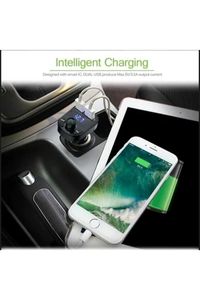 SUNSAY Car X8 Araç Fm Transmitter 5.0 Bluetooth Araç Kiti Usb Mp3 Sd Kart Girişli 2023 Model - 6