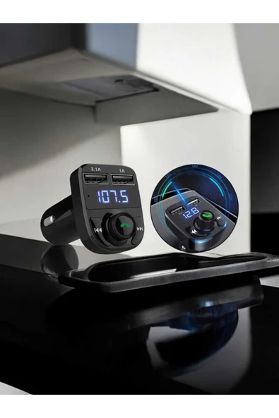 Roxir Car X8 Araç Fm Transmitter 5.0 Bluetooth Araç Kiti Usb Mp3 Sd Kart Çakmaklık Girişli 2022 Model