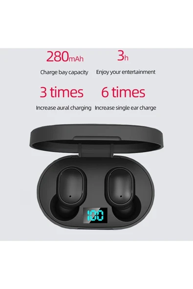 FEIWIMI E6S TWS Wireless Headphones Bluetooth Earphone 5.0 Stereo Headset Earbuds with Microphone for Iph... - 4