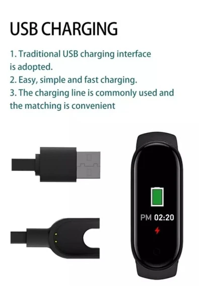 la storia I12 Siyah Bluetooth Kulaklık M4 Akıllı Bileklik Android Uyumlu 2li Set Beyaz - 4
