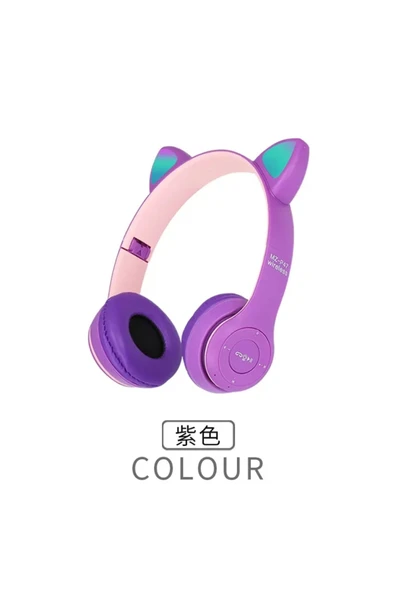 Choice New P47M Cat Ears Luminous Stereo Headset Bluetooth Headset Cute Model Headset Game Headset Music...
