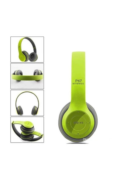 POLYGOLD P47 Bluetooth 5.0+edr Katlanabilir Kablosuz Kulaküstü Kulaklık.