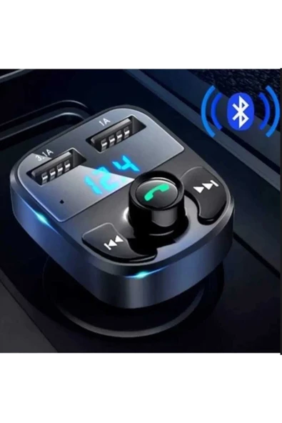 SUNSAY Car X8 Araç Fm Transmitter 5.0 Bluetooth Araç Kiti Usb Mp3 Sd Kart Girişli 2023 Model Uyumlu