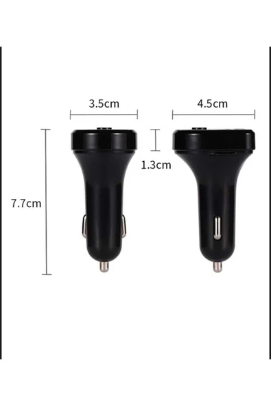 SUNSAY Car X8 Araç Fm Transmitter 5.0 Bluetooth Araç Kiti Usb Mp3 Sd Kart Girişli 2023 Model Uyumlu - 2