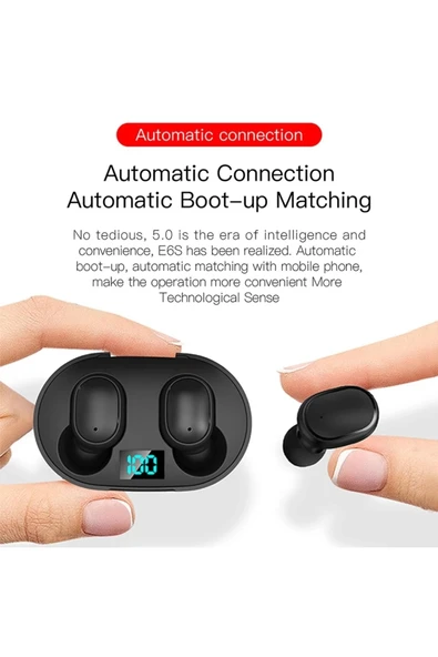 FEIWIMI E6S TWS Wireless Headphones Bluetooth Earphone 5.0 Stereo Headset Earbuds with Microphone for Iph... - 5