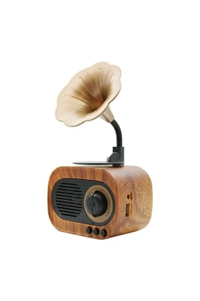 İTHALCİM B5 Nostaljik Mini Radyo Gramofon Bluetooth Hoparlör Fm Usb Sd Yüksek Ses Speaker