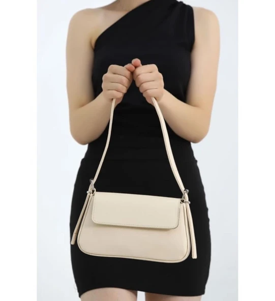 VELSE Suni Deri Bayan Omuz Çantası - Resim 3