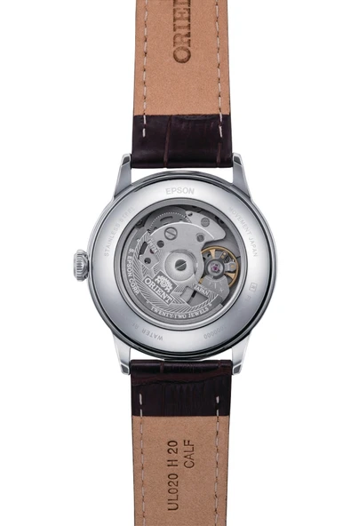 Orient Kurmalı Otomatik Deri Kahverengi Kristal Cam 38 mm Erkek Kol Saati - 2