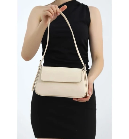 VELSE Suni Deri Bayan Omuz Çantası - Resim 6