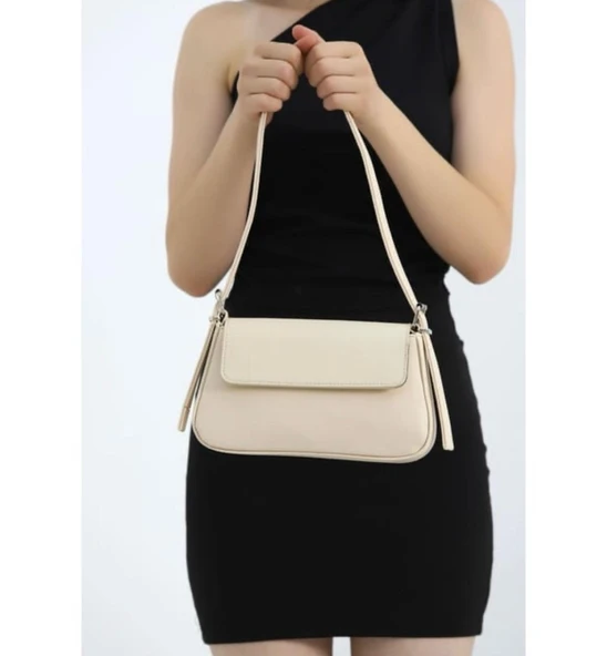 VELSE Suni Deri Bayan Omuz Çantası - Resim 5