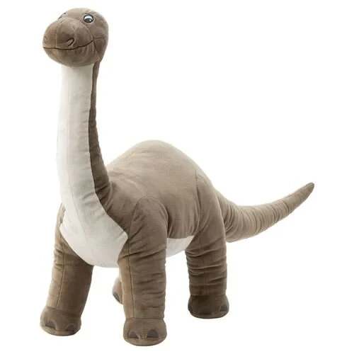IKEA JATTELIK 90 CM PELUŞ YUMUŞAK OYUNCAK DİNAZOR KAHVERENGİ