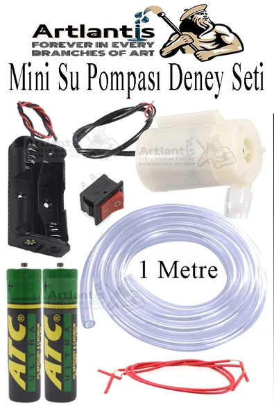 Mini Su Pompası Deney Seti 1 Adet Hortum Pil Yatağı Anahtar Mikro Dalgıç Pompa Solonoid Su Pompası Küçük Akvaryum Motoru