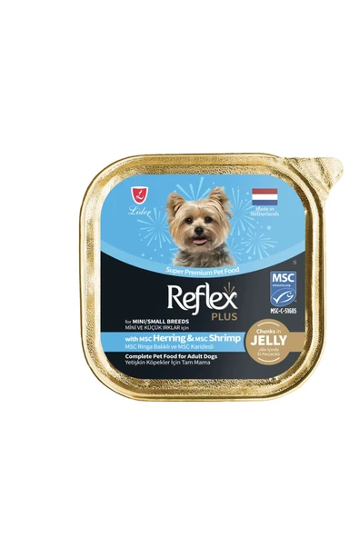 Reflex Plus Alu Tray 85 gr Ringa Balıklı Ve Karidesli Küçük Irk Köpek Için Yaş Mama - 2