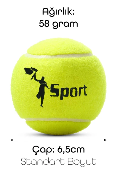 12 Adet Tenis Topu Başlangıç Seviye Eğitim Antrenman Amatör Maç Topu Tennis Ball - Resim 2